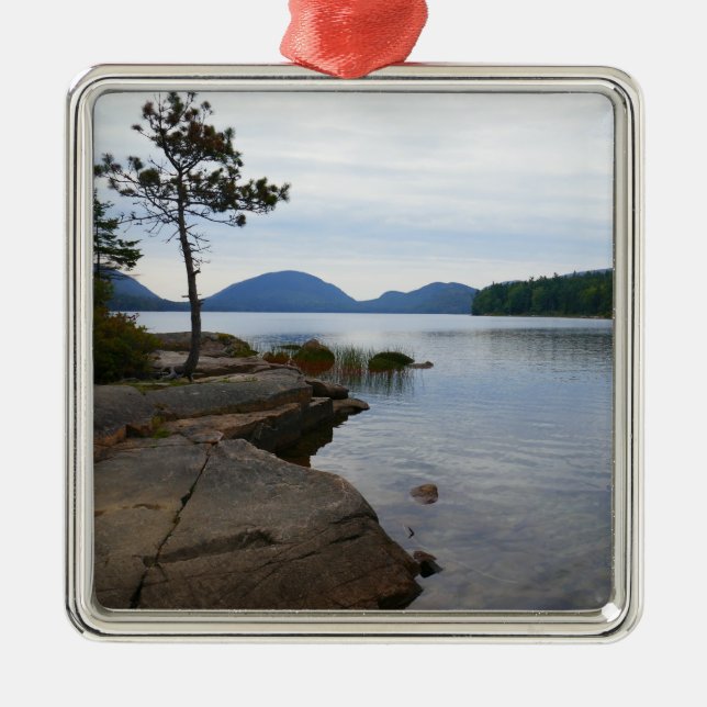 Eagle Lake at Acadia Nationalpark Ornament Aus Metall (Vorne)