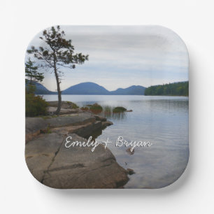 Eagle Lake at Acadia Nationalpark Pappteller