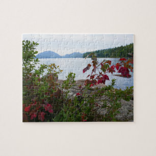 Eagle Lake und rote Ahornblätter I Puzzle