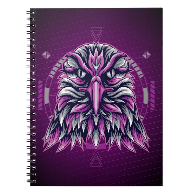 Eagle Lila Geometric Notizblock (Vorderseite)