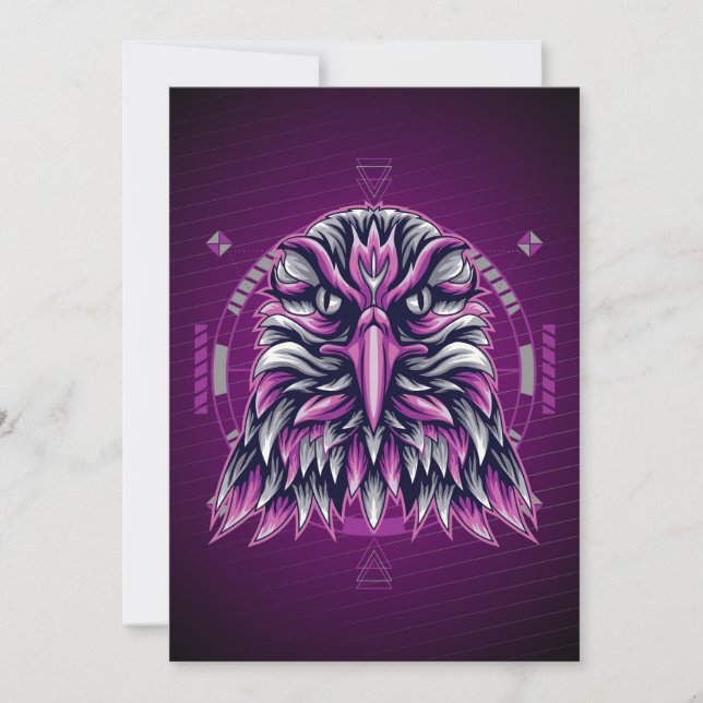 Eagle Lila Geometric Save The Date (Vorderseite)