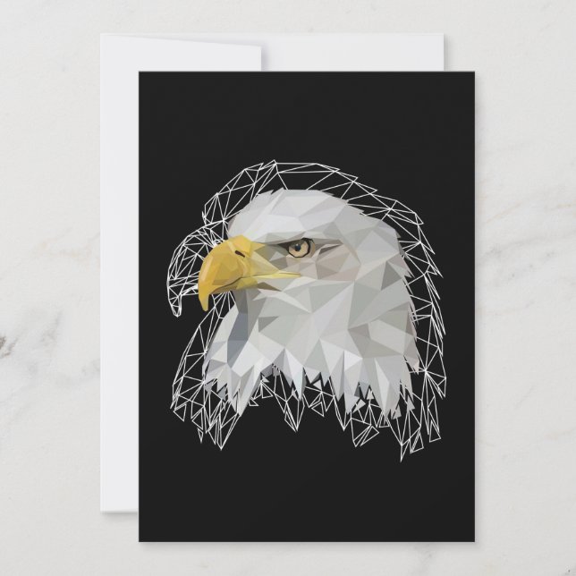 Eagle Lowpoly Save The Date (Vorderseite)