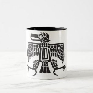Eagle, mexikanische Hieroglyphe (Maya) Zweifarbige Tasse