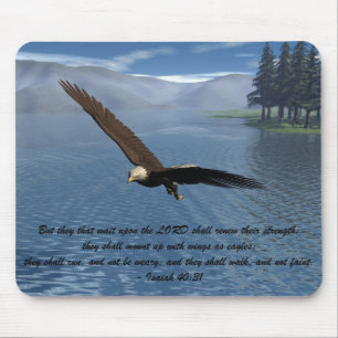 Eagle mit Schrift Mousepad