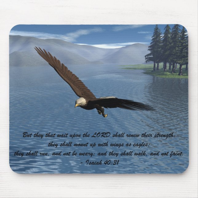 Eagle mit Schrift Mousepad (Vorne)