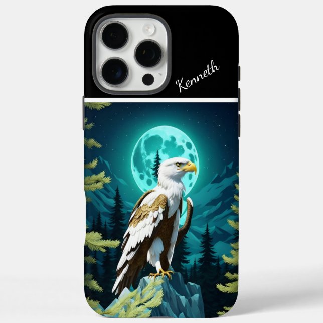 Eagle-Mondlicht-Uhr Case-Mate iPhone Hülle (Rückseite)