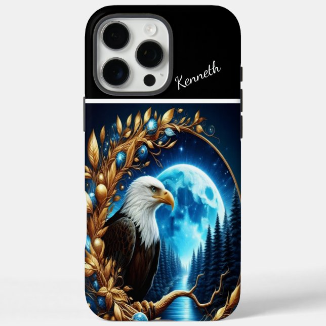 Eagle-Mondlicht-Uhr Case-Mate iPhone Hülle (Rückseite)