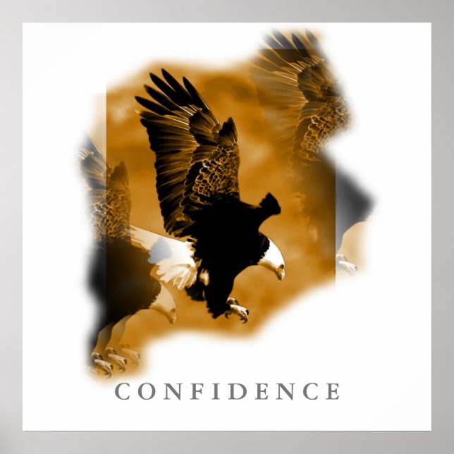 Eagle Motivierend Confidence Art Square Posters Poster (Vorne)