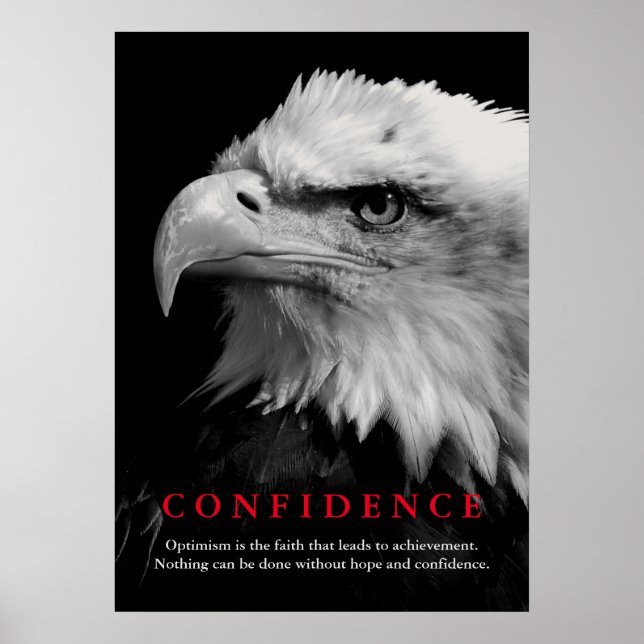 Eagle Motivierend Confidence Zitat Poster (Vorne)