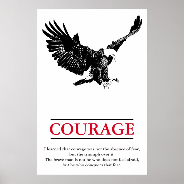 Eagle Motivierend Courage Pop Kunst Inspiration Poster (Vorne)