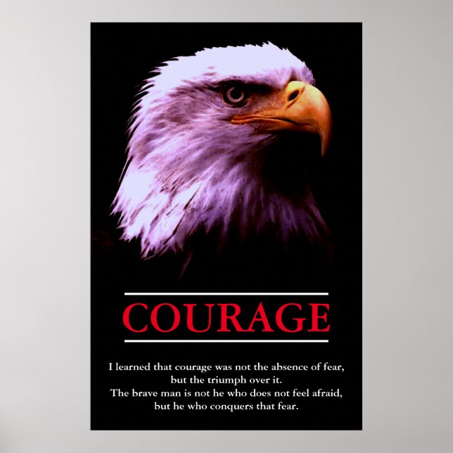 Eagle Motivierend Courage Pop Kunst Inspiration Poster (Vorne)