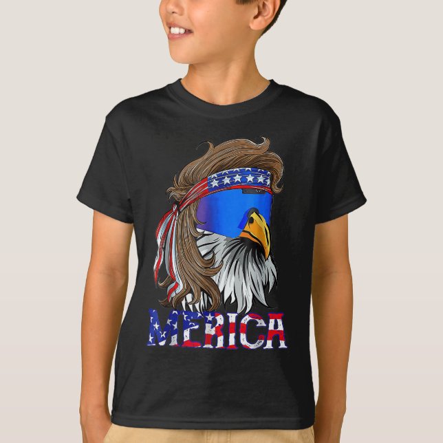 Eagle Mullet 4. Juli Amerikanischer Unabhängigkeit T-Shirt (Vorderseite)