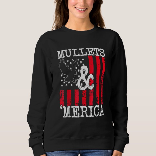 Eagle Mullet 4. Juli Merica American Flag Wome Sweatshirt (Vorderseite)