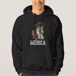 Eagle Mullet 4. Juli US-amerikanische Flagge Meric Hoodie