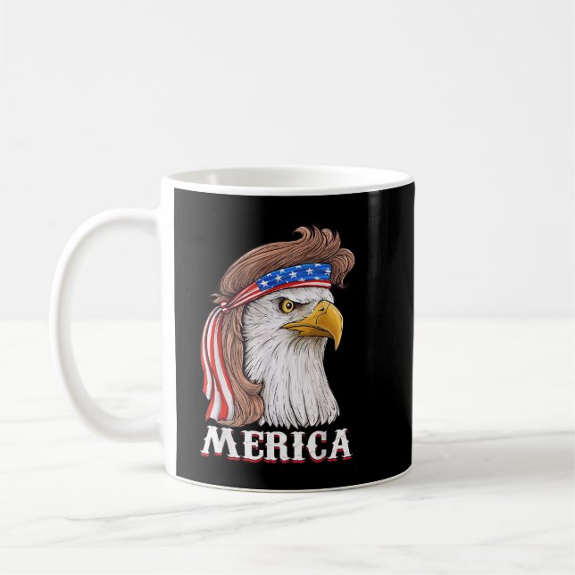 Eagle Mullet 4. Juli USA Fahne Merica Kaffeetasse (Links)