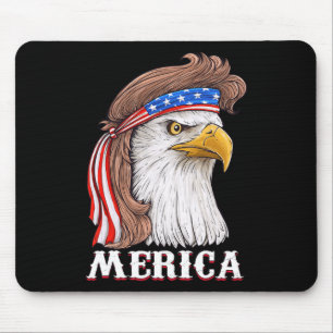 Eagle Mullet 4. Juli USA Fahne Merica Mousepad