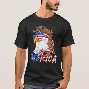 Eagle Mullet Merica 4. Juli US-amerikanische Flagg T-Shirt