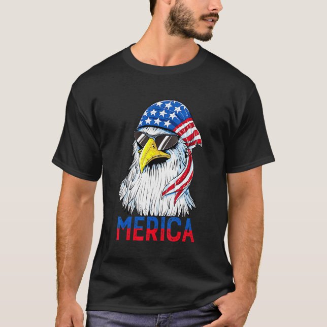 Eagle Mullet Merica Shirt Männer 4. Juli Amerikane (Vorderseite)