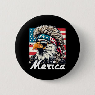 Eagle Mullet Sungles Merica 4. Juli US Amerikanisc Button
