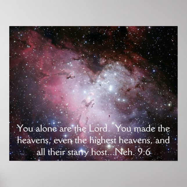 Eagle Nebula Space Foto Bibel Verse Poster (Vorne)