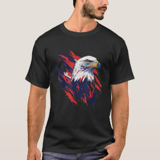 Eagle Of Freedom Merica Patriotic USA Flag 4th of  T-Shirt