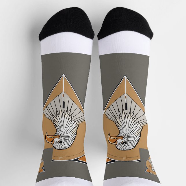 Eagle on socks. Photo logo design. Socken (Oben)