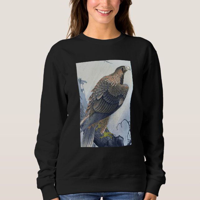 Eagle on Tree Branch by Ohara Koson Sweatshirt (Vorderseite)