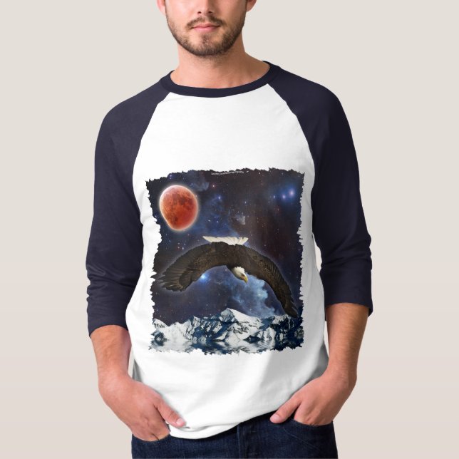 Eagle & Outer Space Fantasy Wildlife Shirt (Vorderseite)