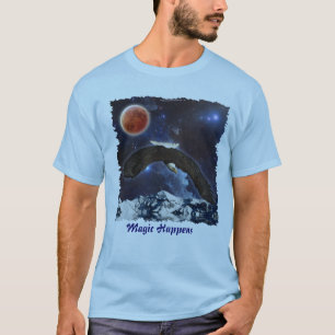 Eagle & Outer Space Fantasy Wildlife T - Shirt