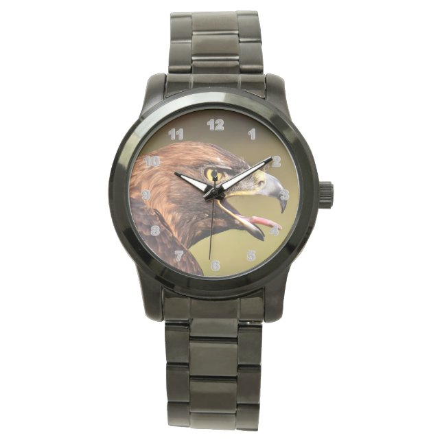 Eagle Oversized Black Bracelet Herren Uhr (Vorderseite)