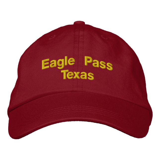 Eagle Pass Texas Bestickte Baseballkappe (Vorderseite)
