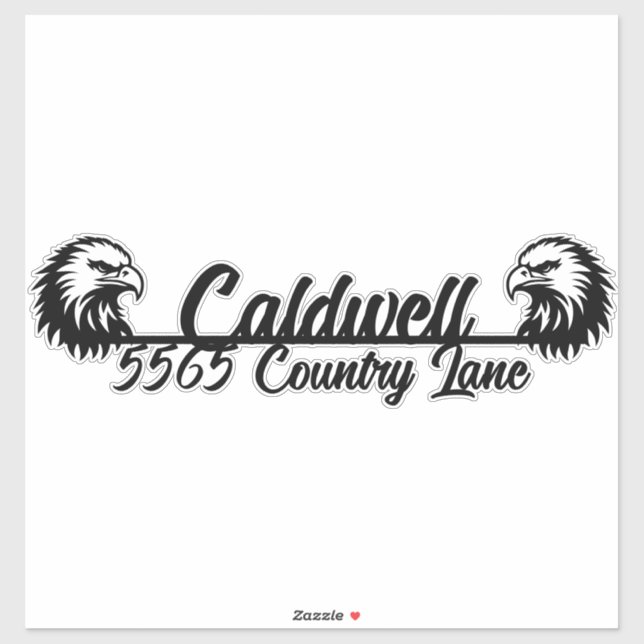 Eagle Personalisiert Mailbox-Adressenaufkleber Aufkleber (Blatt)