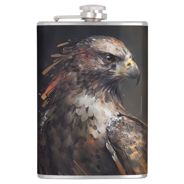 Eagle Portrait Art Collection Flachmann (Vorderseite)