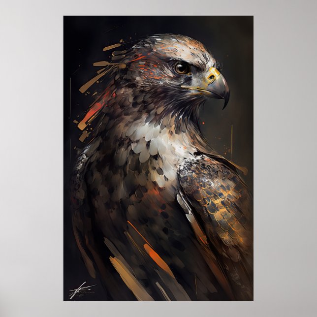 Eagle Portrait Art Collection Poster (Vorne)