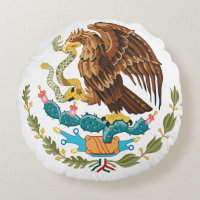 Eagle Poster Round Kissen