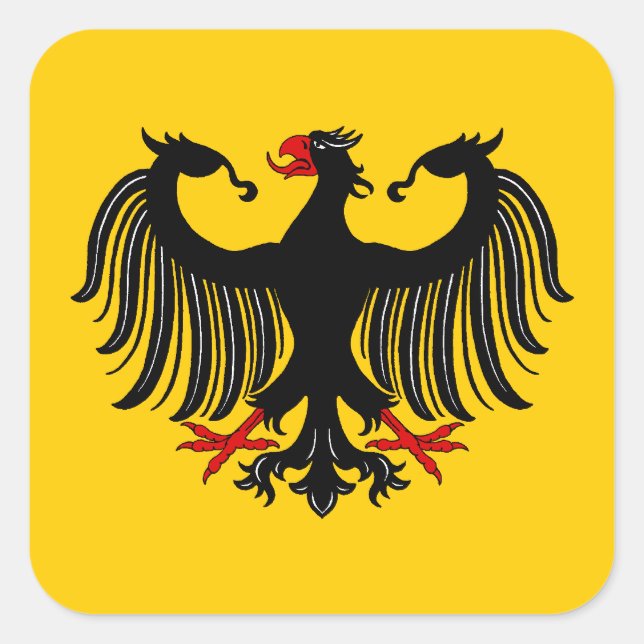 Eagle Quadratischer Aufkleber (Vorderseite)