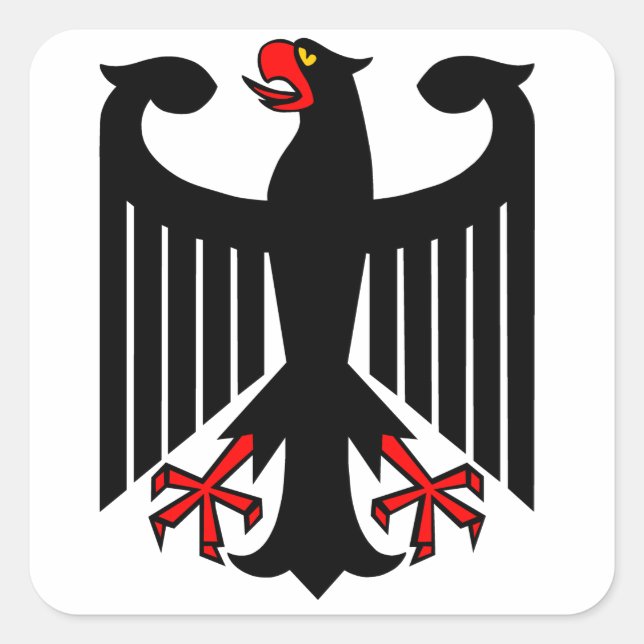 Eagle Quadratischer Aufkleber (Vorderseite)