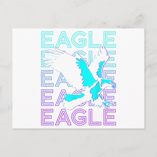 Eagle Retro Postkarte (Vorderseite)