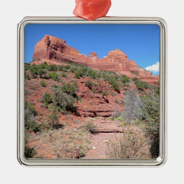 Eagle Rock II Sedona Arizona Reisefotografie Silbernes Ornament (Vorne)