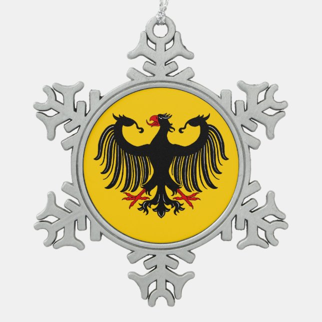 Eagle Schneeflocken Zinn-Ornament (Vorderseite)