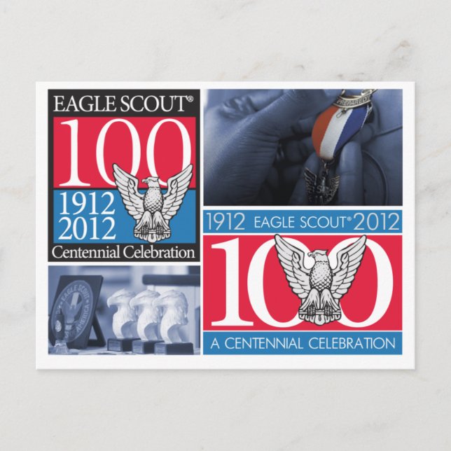 Eagle Scout Centennial Post Card Postkarte (Vorderseite)