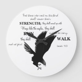 Eagle Scripture Clock Große Wanduhr