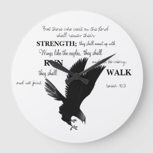 Eagle Scripture Clock Große Wanduhr