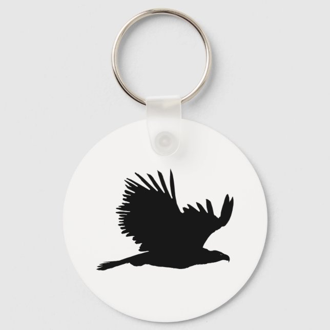 Eagle Silhouette Geschenke Schlüsselanhänger (Vorderseite)
