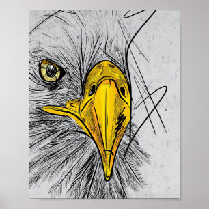Eagle Sketch Fantastische Bergwelten Poster