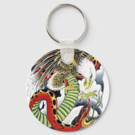 Eagle & Snake Japanisches Tattoo Design Schlüsselanhänger