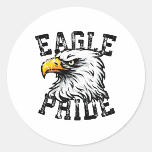 Eagle Spirit Wear Spieltag Schulmaskottchen Sportf Runder Aufkleber