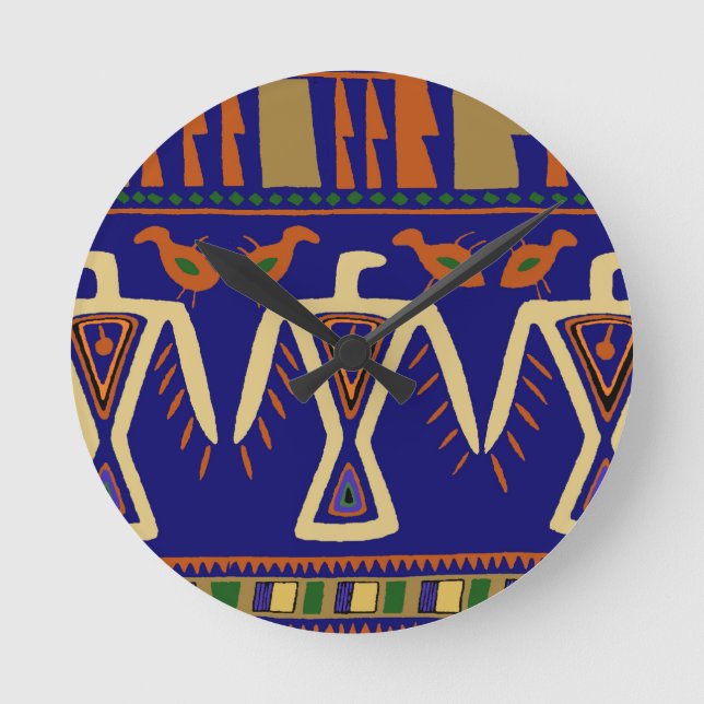 Eagle Spirits Runde Wanduhr (Vorderseite)