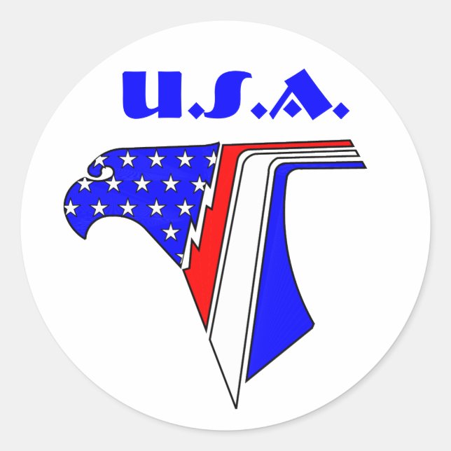 EAGLE STARS, USA RUNDER AUFKLEBER (Vorderseite)