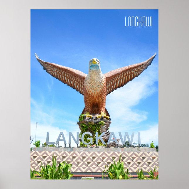 Eagle Statue Langkawi Malaysia Vacation Souvenir Poster (Vorne)